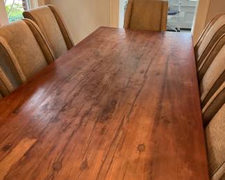 Reclaimed wood formal dining table