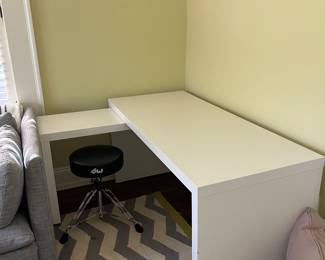 IKEA desk and drum set seat