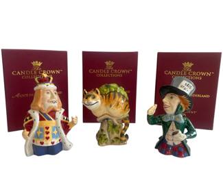 Candle Crown Dept 56 Alice in Wonderland ceramic figurines