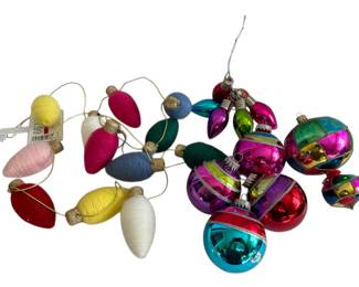 Colorful faux vintage ornaments 