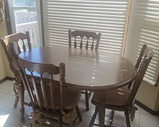 Wood kitchen table and chairs