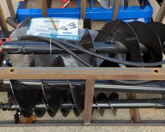 2025 Mower King SSECAG-Y With 3 Bits Skid Steer Auger, Unused