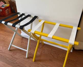 Two Folding Luggage Racks