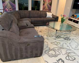 Large grey sectional sofa