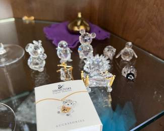 Various Swarovski crystal figurines