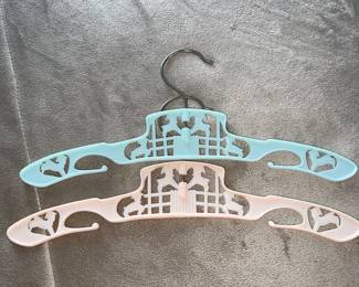 Vintage Baby World Co. baby toddler blue and pink hangers 