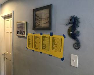 Seahorse wall hangings, etc.