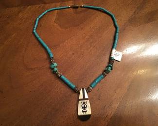 Native American Zuni heishi necklace