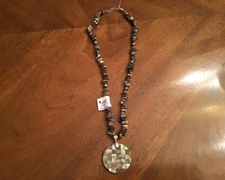 925 & abalone necklace