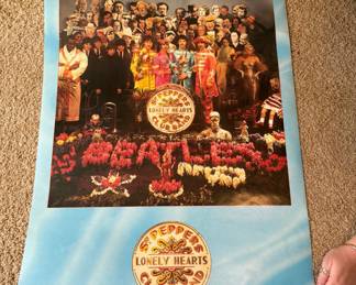 1987 The Beatles  Sgt. Pepper's Lonely Hearts Club Band 20th Anniversary Poster
