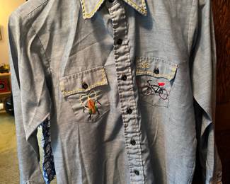 Circa 1970s Levi's Embroidered Western Style Shirt