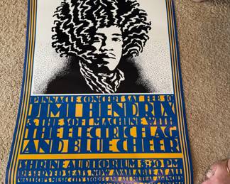 Jimi Hendrix 1968 Shrine Auditorium Concert Poster
