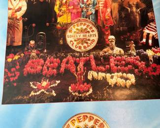 1987 The Beatles  Sgt. Pepper's Lonely Hearts Club Band 20th Anniversary Poster
