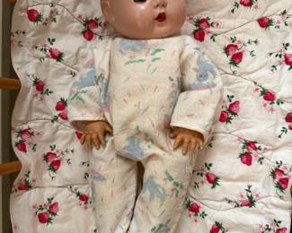 Circa 1950s American Character Tiny Tears Baby Doll