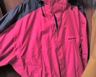 West Marine Women's Pink & Blue Rain Jacket – Size XL
