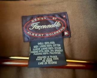 Faconnable by Loro Piana Men's Storm System 100% Wool Black Bomber Jacket