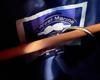 West Marine Women's Pink & Blue Rain Jacket – Size XL
