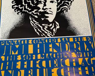 Jimi Hendrix 1968 Shrine Auditorium Concert Poster
