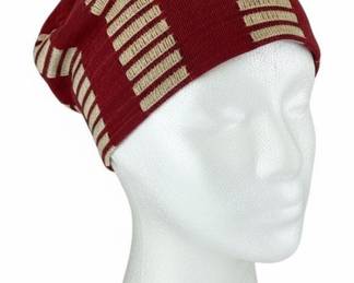 African Kufi Hat Red and Gold