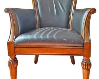 Kuan Laing Black Leather Armchair