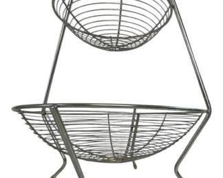 2 Tier Wired Bowl Rack Stand