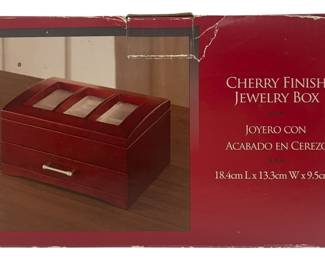 New Cherry Finish Jewelry Box