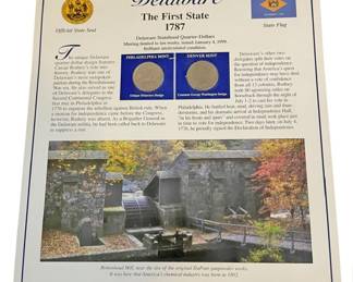 Delaware First State 1787 Quarter Display