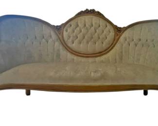 Vintage Victorian Style Tufted Sofa