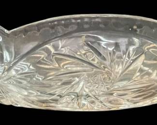 Oval Etched ServingRelish Dish