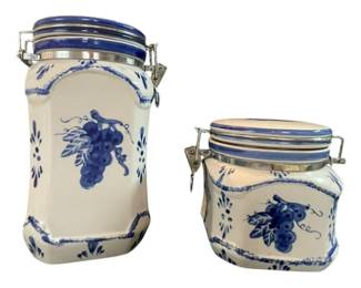 Panware Colbalt Ceramic Canisters