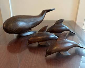 Assortment of Carved Wood Figurines