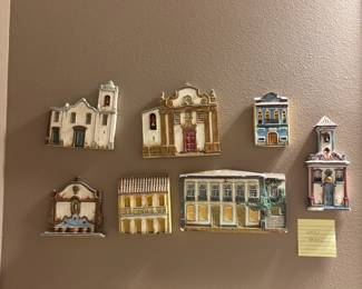 Embu Brazil Plaster Miniature Architectural Plaques