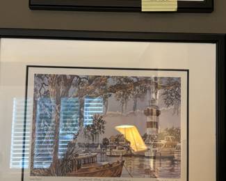 Framed & Matted Watercolor Print "Liberty Oak and Mystique" - Signed by Artist