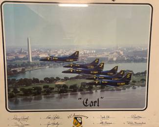 1981 Blue Angels Signed 35th Anniversary Poster