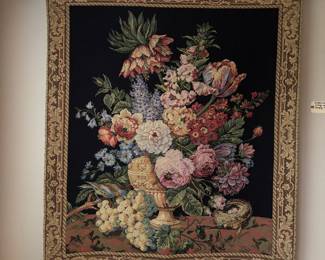 Gobelins Art Brussels Bouquet European Wall Hanging Tapestry