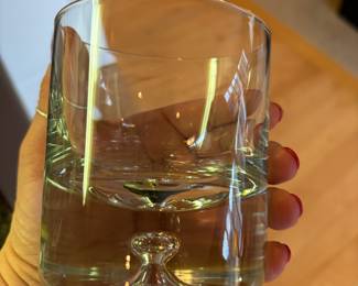 Set of 4 Controlled Bubble Glass Whiskey Glasses