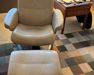 Costco Tan Stressless Lounger & Ottoman