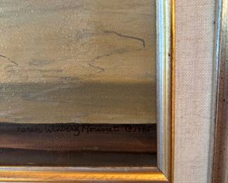 Framed Floral Bouquet Still Life Oil Painting by Karen Winberg Morisset