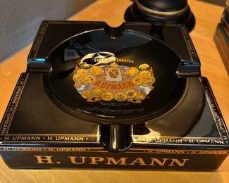H. Upmann Black Ceramic Cigar Ashtray