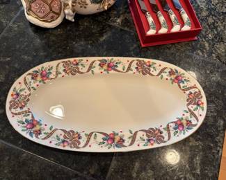 Lenox Holiday Tartan Oval Serving Platter