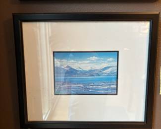 Framed & Matted Print of Great Salt Lake in Utah
