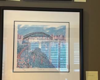 1995 Framed & Matted Print "Lavender Bay" Signed BK