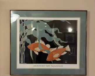 Framed & Matted Sudi McCollum Monterey Bay Aquarium "Kelp Forest" Poster