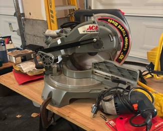Ace 10-inch Compound Miter Saw, Black & Decker Corded Drill