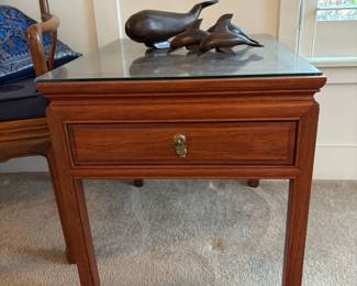 Chinese Rosewood Side Table with Drawer