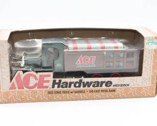 Ace Hardware 1925 Stake Truck with Barrels Bank 1:34th Scale