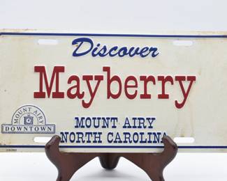Discover Mayberry License Plate