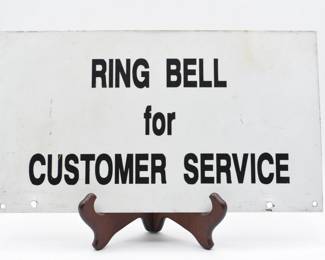 Ring Bell For Service Sign  8 x 14