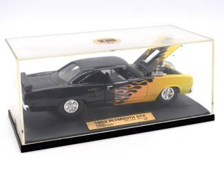 Tootsie Toy 1969 Plymouth GTX  model car in plastic case