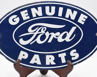 Genuine Ford Parts Porcelain Sign-12 x 7 1/2